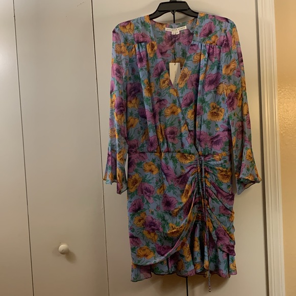 Veronica Beard NWT Sean Mini Dress Lake Blue Multi - Picture 3 of 7